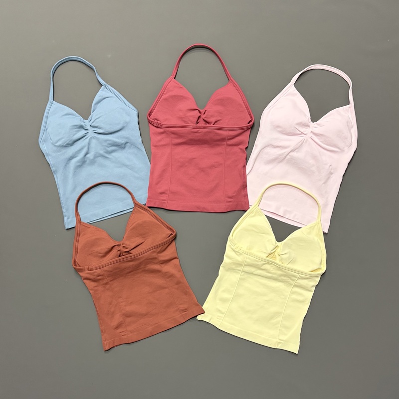 Yoga Strap Cotton - Top Esportivo Feminino Sem Costura com