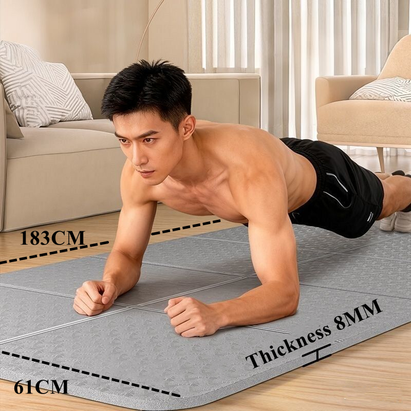 Pilates Yoga For Beginners - Tapete dobrável 183x61x0.8cm tapete de exercício