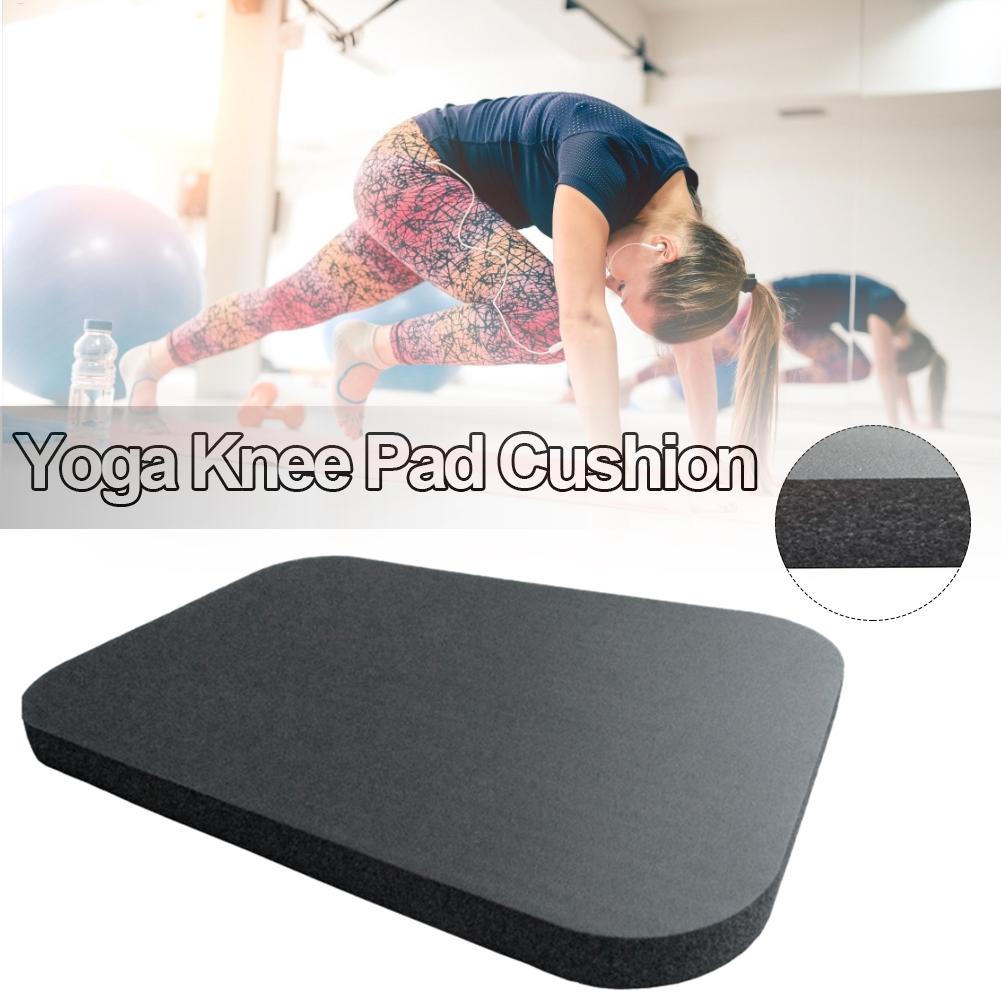 Pilates Yoga Matte - Almofada preta para joelho de ioga,