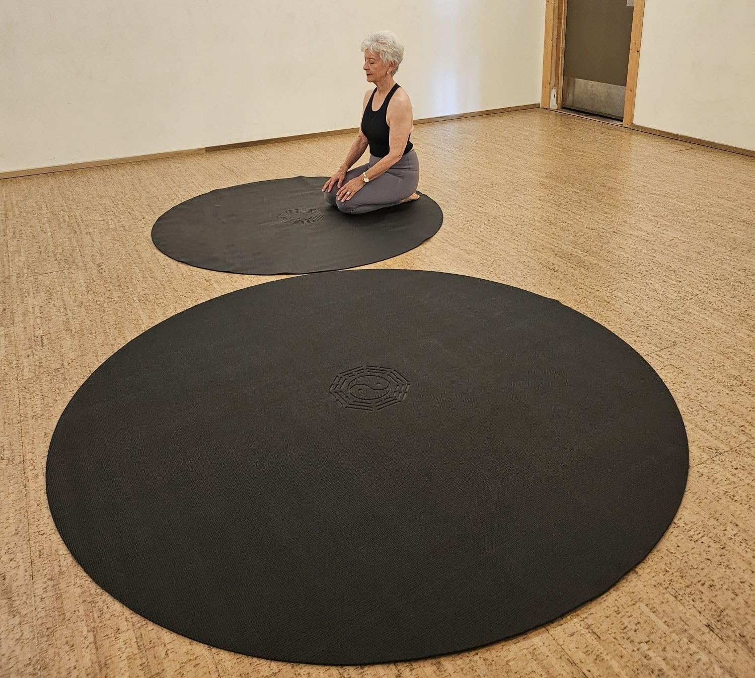 Pilates Yoga Taichi - Tapete de Yoga Redondo Grande em