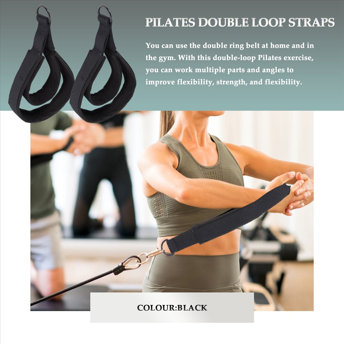 Pilates Ankle Strap - 【EM ESTOQUE】2 PEÇAS Alças Duplas para