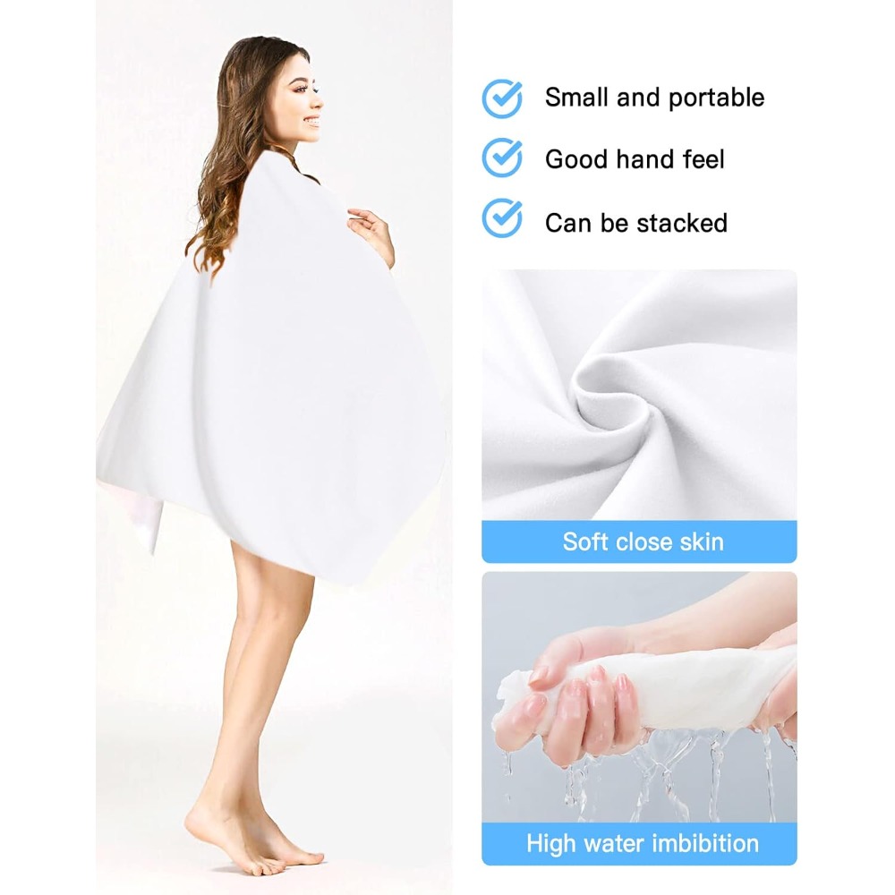 Toalha de Praia Branca Pura, L - Pilates Yoga Towel avaliação e preço
