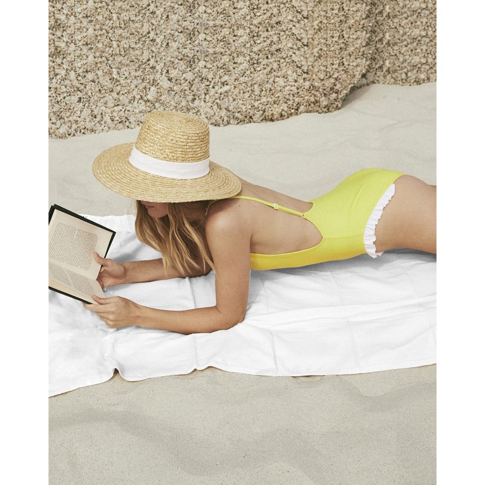 Toalha de Praia Branca Pura, L - Pilates Yoga Towel avaliação e preço