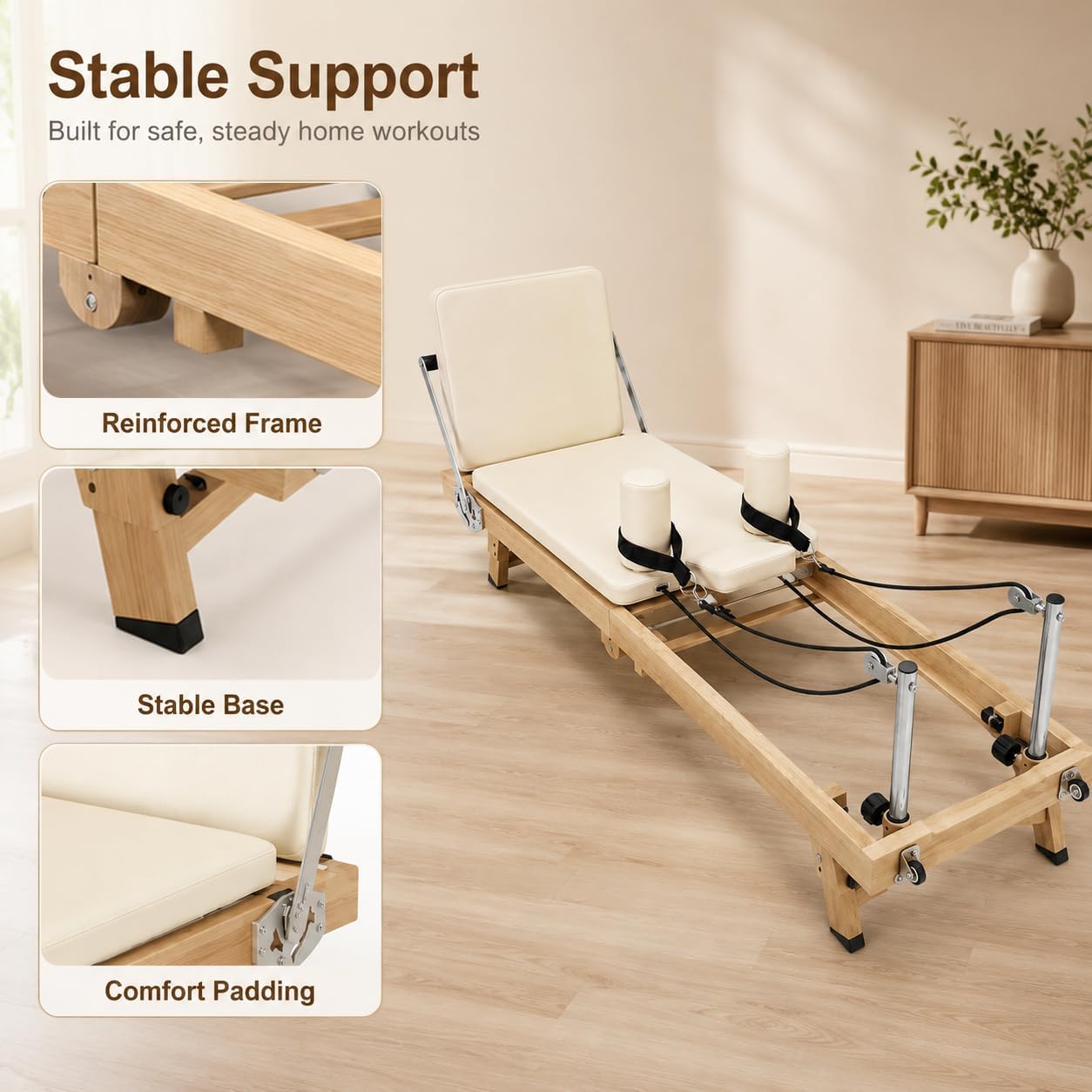 Máquina de Pilates Dobrável de - Pilates Reformer Spring avaliação e preço