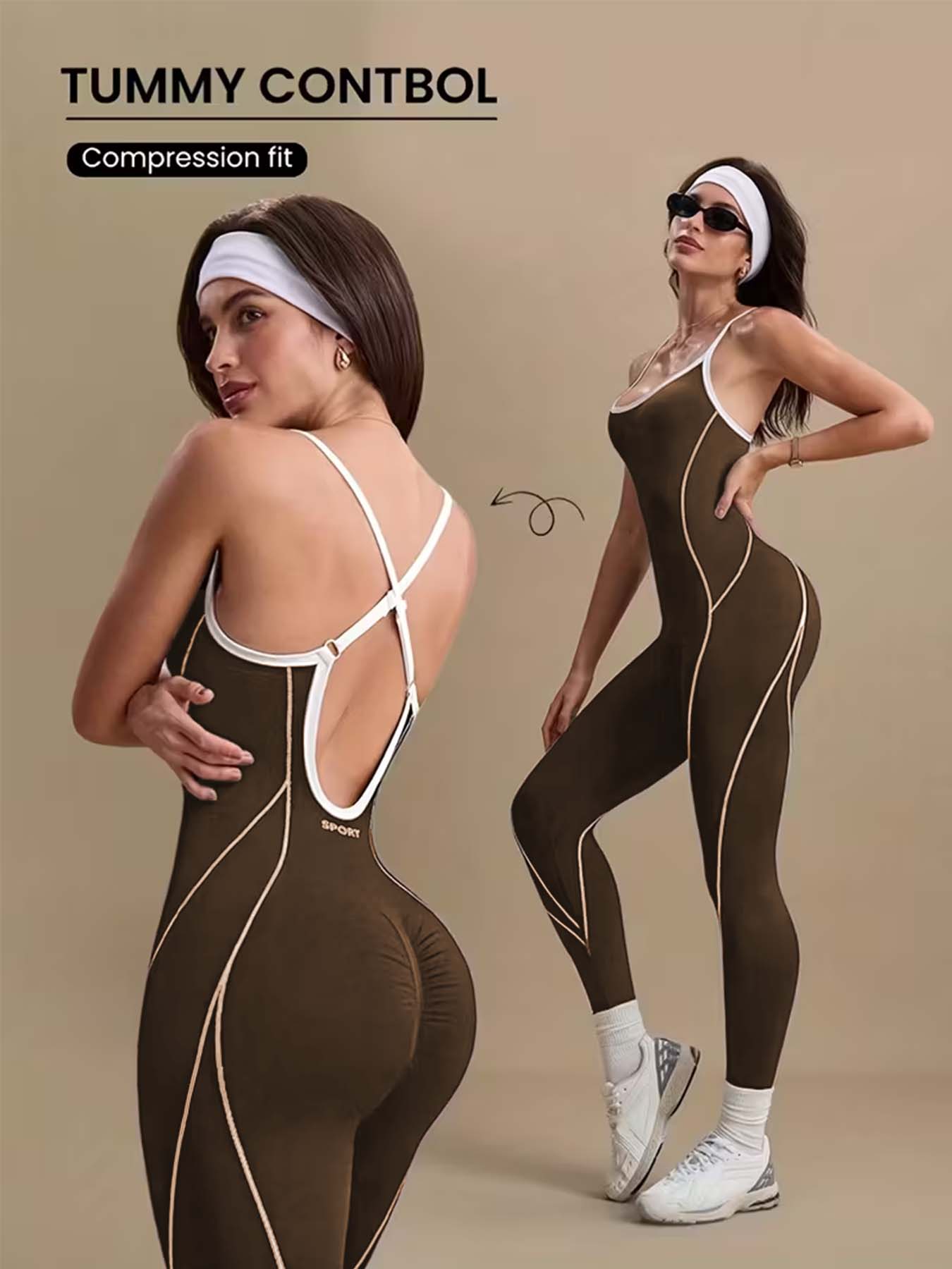 Macacão de Yoga Feminino Marro - Pilates Ankle Strap avaliação e preço