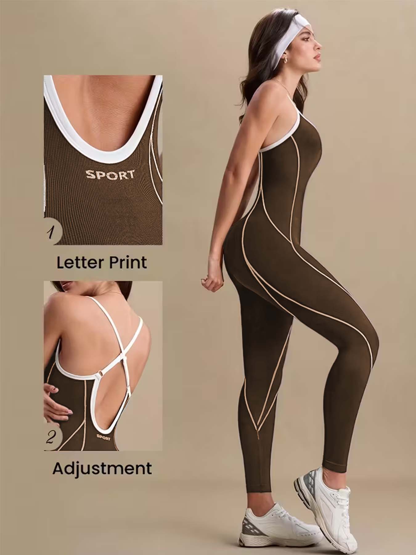 Macacão de Yoga Feminino Marro - Pilates Ankle Strap avaliação e preço