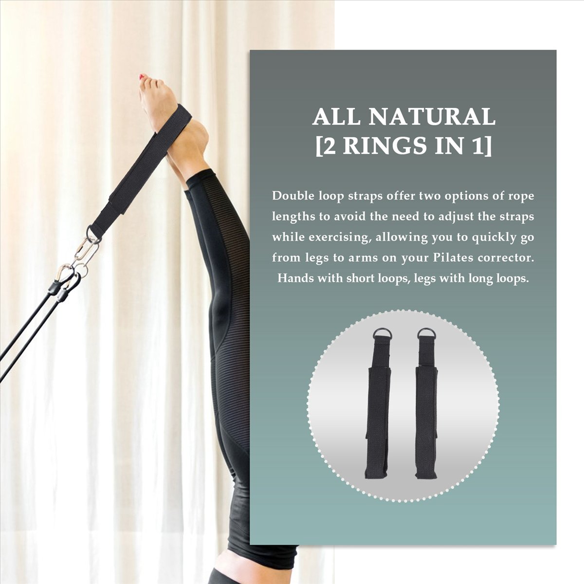 【EM ESTOQUE】2 PEÇAS Alças Dupl - Pilates Ankle Strap avaliação e preço